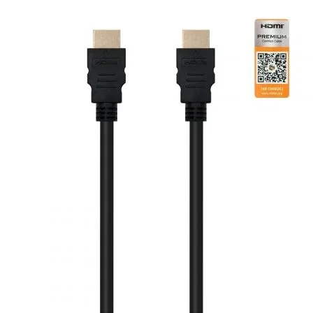 Nano Cable Cable HDMI 2.0 10.15.3603 Premium Certified 4K@60Hz 18Gbps HDR, Negro, Conectores HDMI Macho a HDMI Macho, 3 Metros